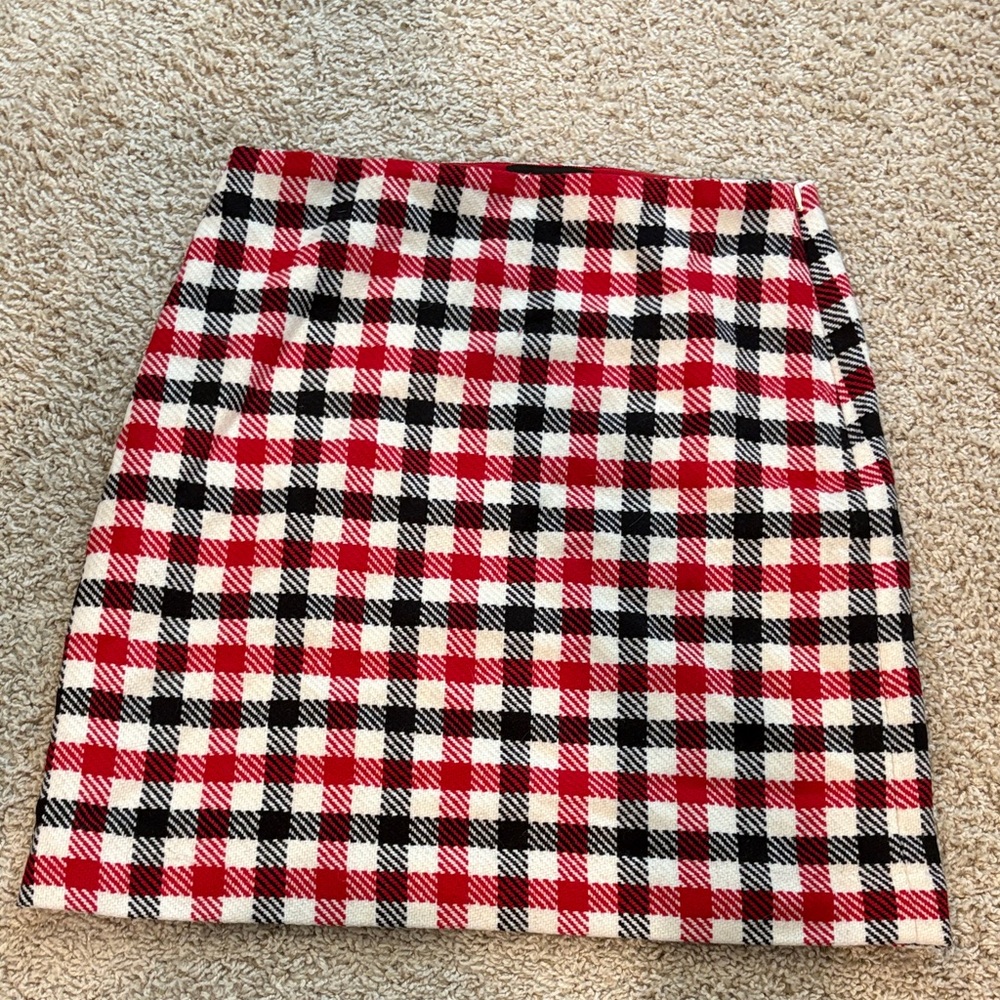 Plaid Red and Black Women's Skirt